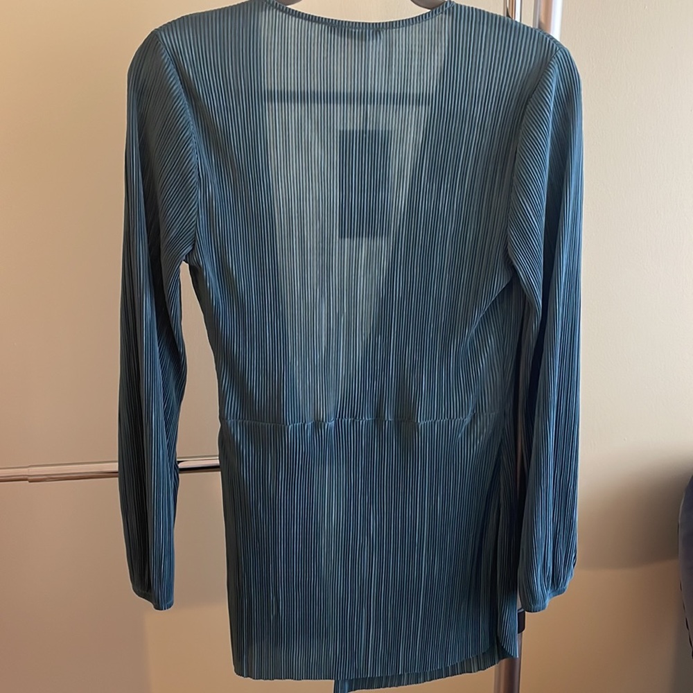 NWT ZARA S blue long sleeve top ❄️ - Picture 5 of 7